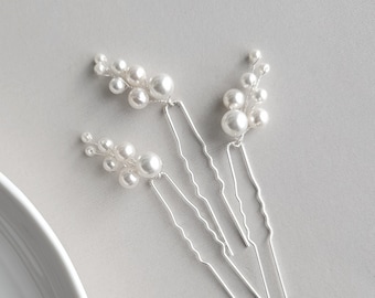 Wedding Pearl Hair Pin, Pearl Hair Piece, Bridal Pearl Hair Comb, Wedding Hair, Bridesmaid Hair