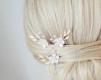 Flower Hair Comb, Wedding Hair Clip, Floral Hair Accessory, Bridal Hair Piece, Wedding Headpiece