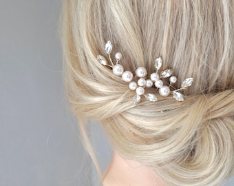 Pearl Hair Combs, Bridal Hair Pins, Wedding Hair Piece, Gold Pearl Hair Accessories, Bridal Hair Clip, Bridesmaid Hair