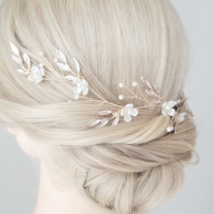 Leaf Hair Vine, Bridal Hair Piece, Flower Hair Vine, Wedding Headband, Bridal Headpiece image 2