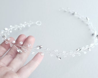 Bruids hoofdband, bruiloft haar wijnstok, bruids tiara, bruids haar wijnstok, bruiloft hoofdband, haar krans, Crystal haar wijnstok, bruids haarstukje