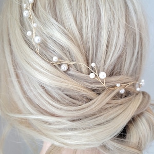 Pearl Wedding Hair Accessory, Pearl Bridal Hair Piece, Bridal Hair Vine, Pearl Headband, Bridal Tiara, Hair Wreath, Bridal Head Piece, Tiara