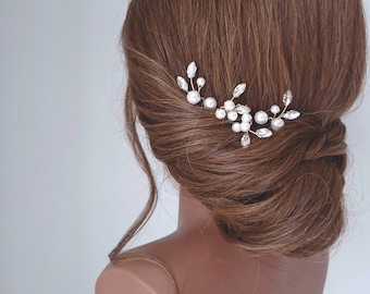 Wedding Hair Pins, Pearl Hair Comb, Pearl Hair Pins, Gold Bridal Hair Piece, Pearl Hair Accessory, Bridesmaid Hair Clip