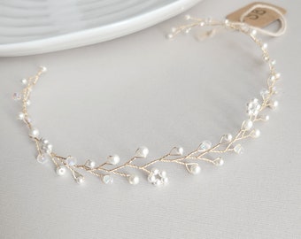 Bridal Hair Vine, Pearl Hair Piece, Wedding Headpiece, Vine Hair Accessory, Bridal Hair Piece, Wedding Headband