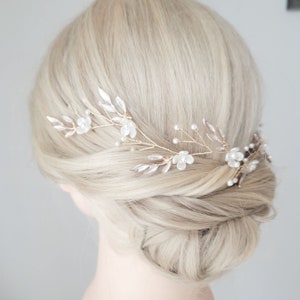 Leaf Hair Vine, Bridal Hair Piece, Flower Hair Vine, Wedding Headband, Bridal Headpiece image 4