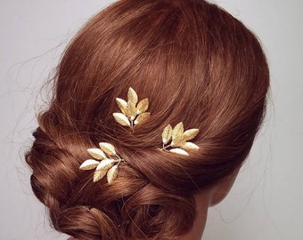 Gold Leaf Hair Comb, Bridal Hair Vine, Leaf Hair Pins, Bridal Hair Accessory, Leaf Hair Clips, Wedding Hair Comb, Bridal Hair Pieces