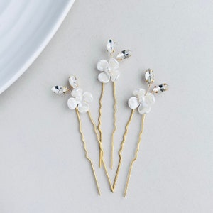 Flower Hairpiece, Bridal Hair Pins, Wedding Hair Comb, Flower Hair Clip, Wedding hair Accessory image 8