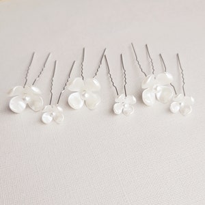 Flower Hair Piece, Wedding Hair Comb, Bridal Hair Pin, Floral Hair Accessory, Small Flowers imagem 9