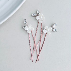 Flower Hairpiece, Bridal Hair Pins, Wedding Hair Comb, Flower Hair Clip, Wedding hair Accessory image 6