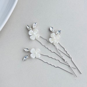 Flower Hairpiece, Bridal Hair Pins, Wedding Hair Comb, Flower Hair Clip, Wedding hair Accessory image 3