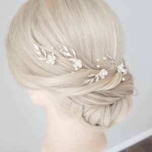 Leaf Hair Vine, Bridal Hair Piece, Flower Hair Vine, Wedding Headband, Bridal Headpiece image 6