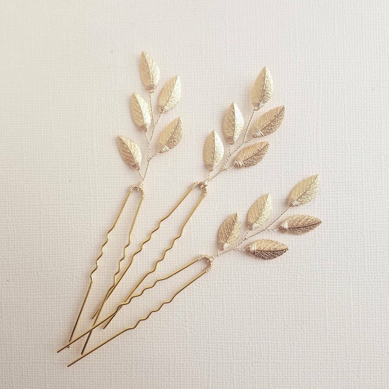 Bridal Headpiece, Gold Bridal Hair Vine, Gold Leaf Hair Comb, Gold Hair Vine, Bridal Comb, Wedding Hair piece, Gold Leaf Hair Vine image 2