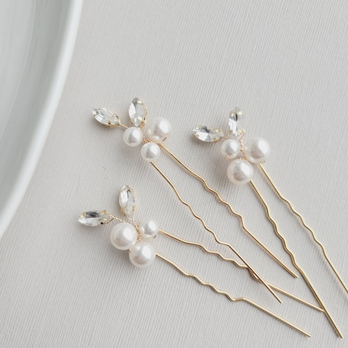 Épingles à cheveux mariage perle, peigne à cheveux de mariée, casque de perle dorée, morceau de cheveux de mariage cheveux de demoiselle d'honneur