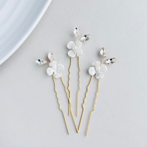 Flower Hairpiece, Bridal Hair Pins, Wedding Hair Comb, Flower Hair Clip, Wedding hair Accessory image 2