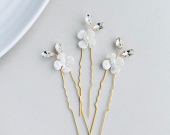 Flower Hair Pins, Wedding Hair Comb, Bridesmaid Hair, Bridal Hair Clip, Wedding Hair Piece