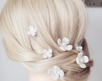 Flower Hair Pins, Bridal Hair Accessory, Wedding Hair Comb, Floral Hair Piece