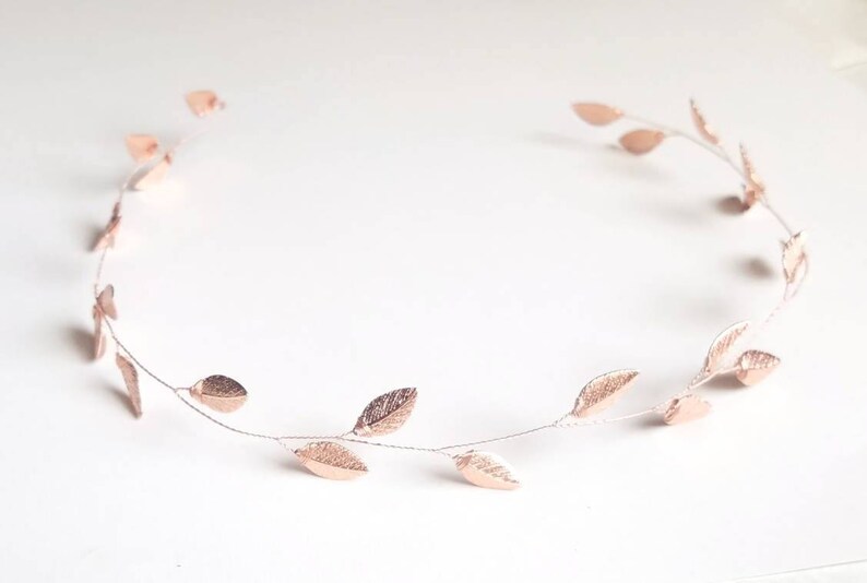 Wedding Hair vine Rose Gold Hair Vine Boho Wedding Rose Gold Tiara Wedding Headpiece Leaf Vine Bridal Hairpiece