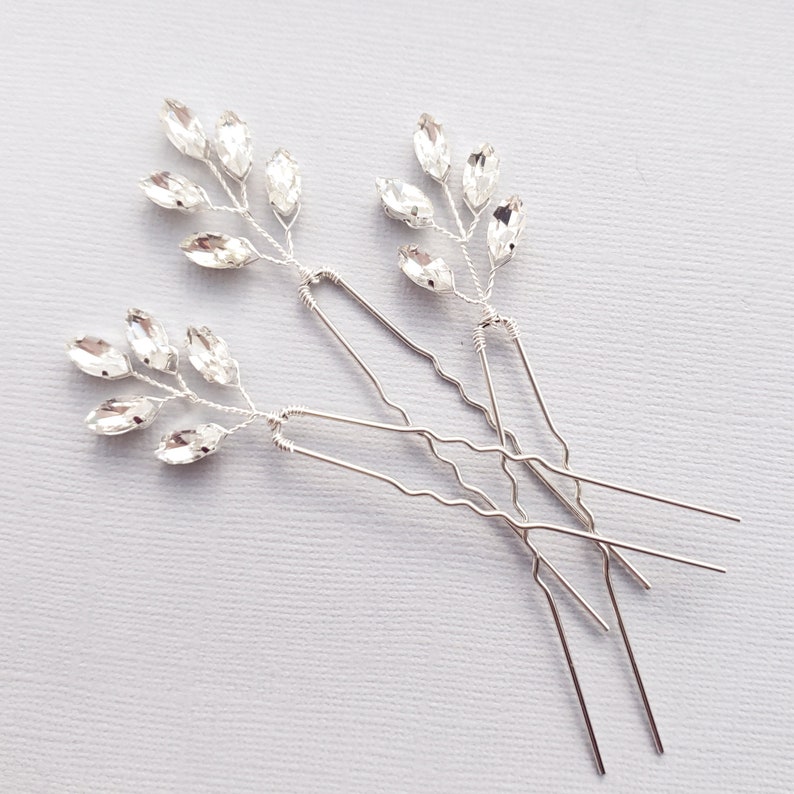 Bridal Hair Pieces Silver Hair Pins Wedding Hair Comb Etsy
