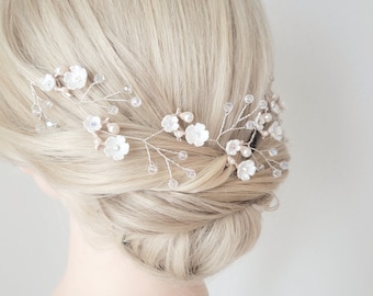 Flower Hair Vine, Bridal Head Piece, Floral Headband, Wedding Hair Accessory, Bridal Hair Jewelry, Bridal Hair Comb