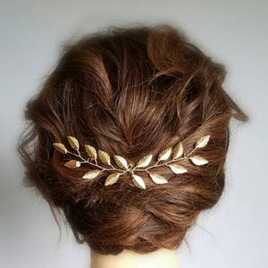 Gold Wedding Hair Vine, Gold Hair Piece, Leaf Hair Comb, Bridal Hair Vine, Wedding Hair Piece, Bridal Hair Vine, Wedding Headpiece image 1