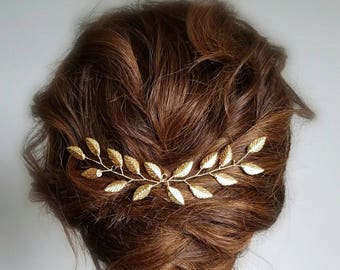 Gold Wedding Hair Vine, Gold Hair Piece, Leaf Hair Comb, Bridal Hair Vine, Wedding Hair Piece, Bridal Hair Vine, Wedding Headpiece