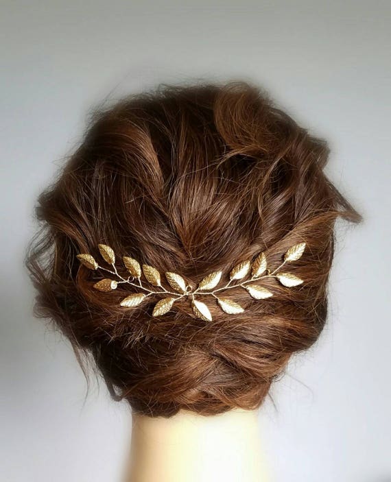 Goldene Hochzeit Haarrebe Gold Haarteil Blatt Haar Kamm Haarkranz Haarschmuck Haarkranz Hochzeit Kopfschmuck