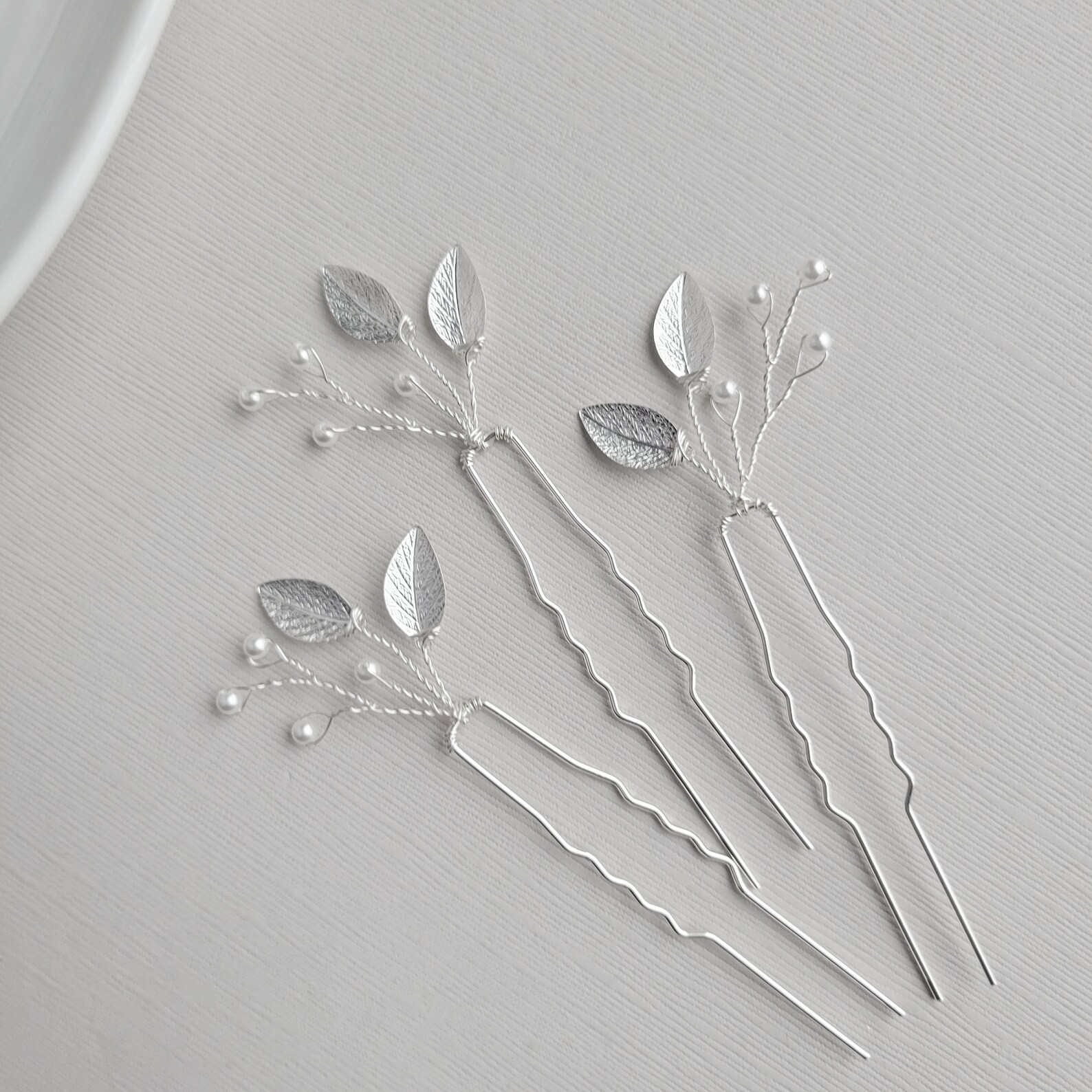 Gold Hair Pins Leaf Hair Piece Wedding Hair Comb Silver Etsy