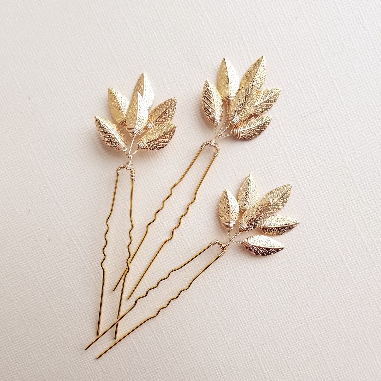 Gold Leaf Hair Pins Gold Vine Hairpieces Leaf Hair Comb Etsy