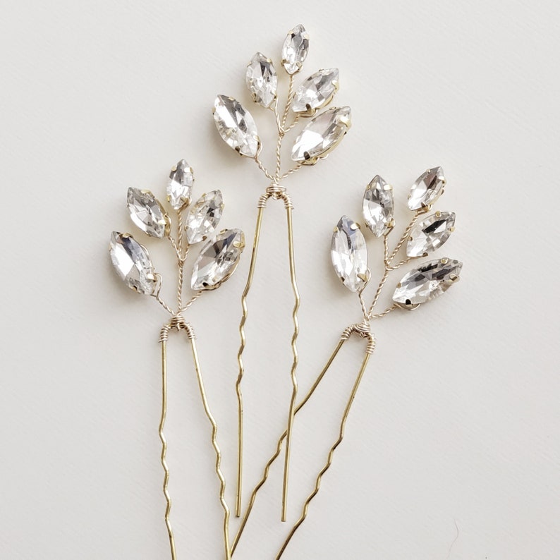Wedding Hair Pins Bridal Hair Comb Leaf Hair Piece Wedding Etsy