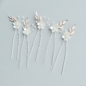 Flower Hair Pins, Wedding Hair Comb, Floral Hair Piece, Bridal Hair Accessory, Wedding Hair Clip