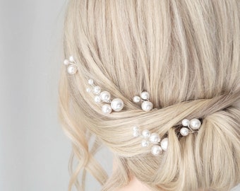 Bridal Hair Pins, Pearl Hair Piece, Wedding Hair Comb, Pearl Headpiece, Bridal Hair Comb, Wedding Hair Clip, Bridal Vine