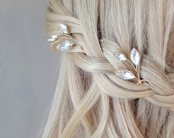 Pince à cheveux de mariée, peigne à cheveux de mariage, épingles à cheveux en or, morceau de cheveux de mariée, pince à cheveux de mariage, casque de mariage