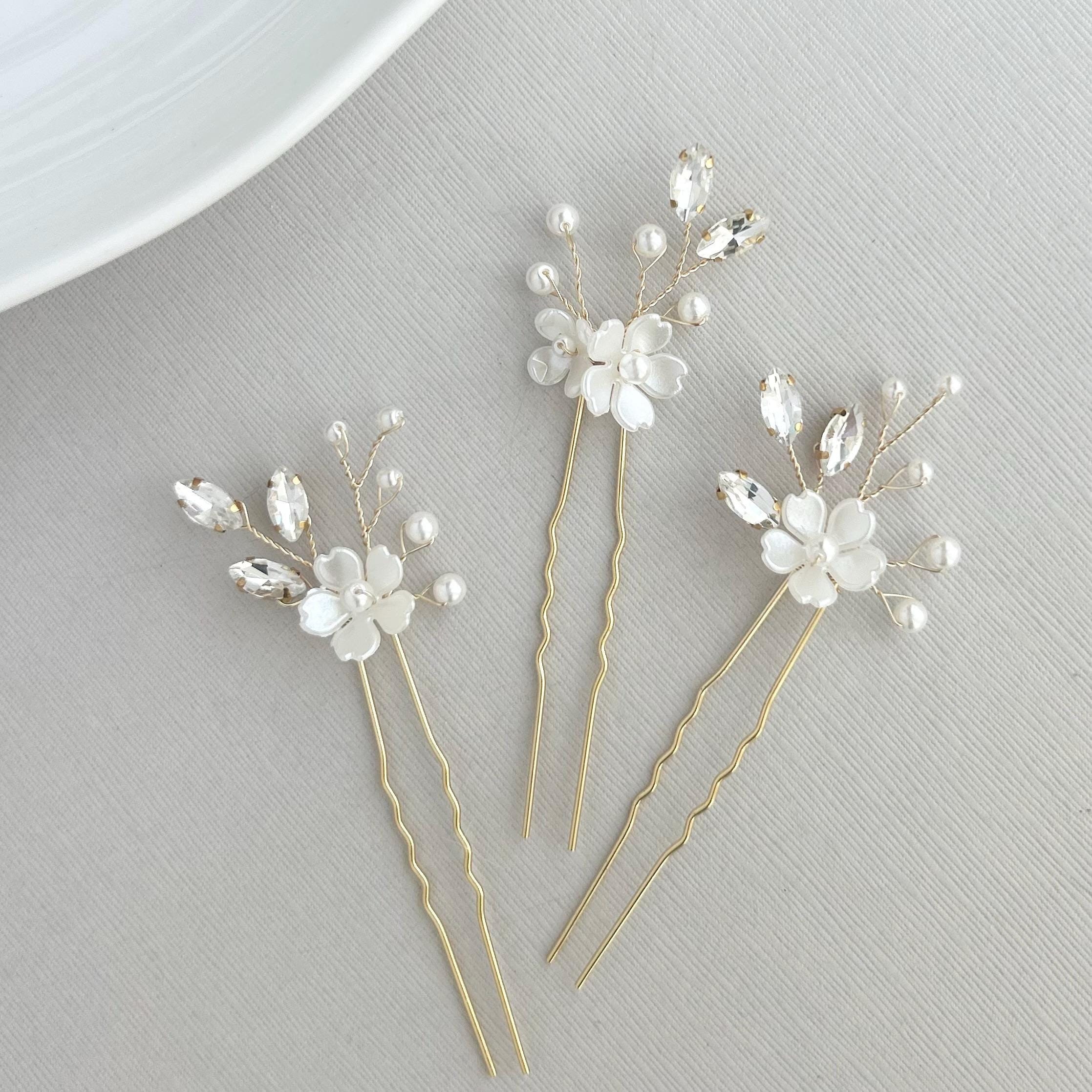 Silver Hair Flowers - Etsy display picture 1