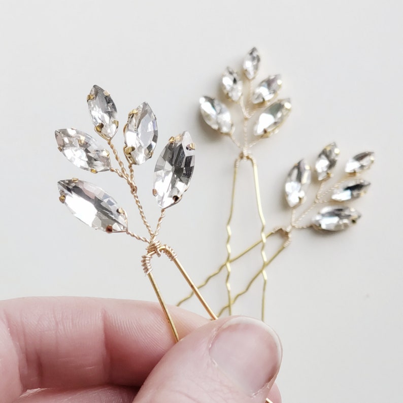 Wedding Hair Pins Bridal Hair Comb Leaf Hair Piece Wedding Etsy