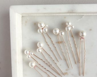 Wedding Hair Pins With Pearls, Bridal Hair Combs, Beaded Wedding Hair Pieces, Pearl Hair Accessories, Bridesmaids Hair