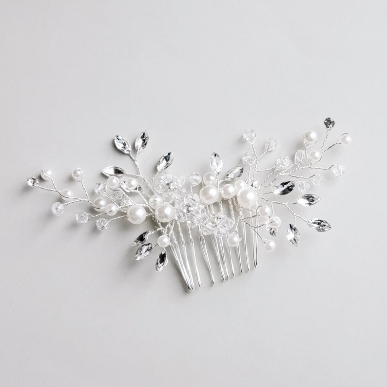Wedding Hair Comb Pearl Hair Comb Beaded Hair Piece Hair Etsy