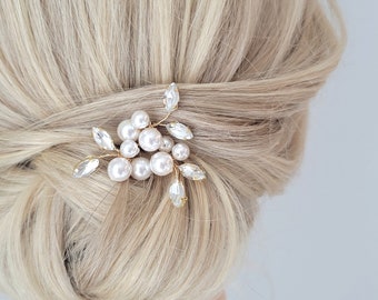 Pearl Bridal Hair Comb, Wedding Hair Pin, Beaded Pearl Headpiece, Wedding Hair Piece Bridesmaid Hair