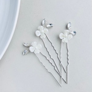 Flower Hairpiece, Bridal Hair Pins, Wedding Hair Comb, Flower Hair Clip, Wedding hair Accessory image 5