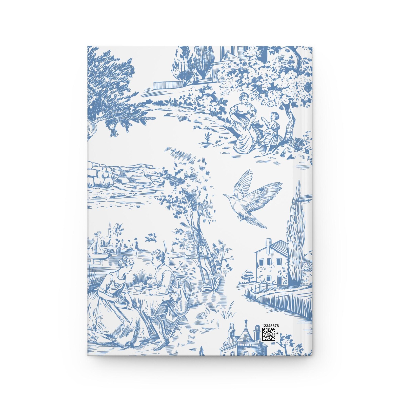 Personalized Journal, French Blue Toile Notebook, Custom Color Diary ...