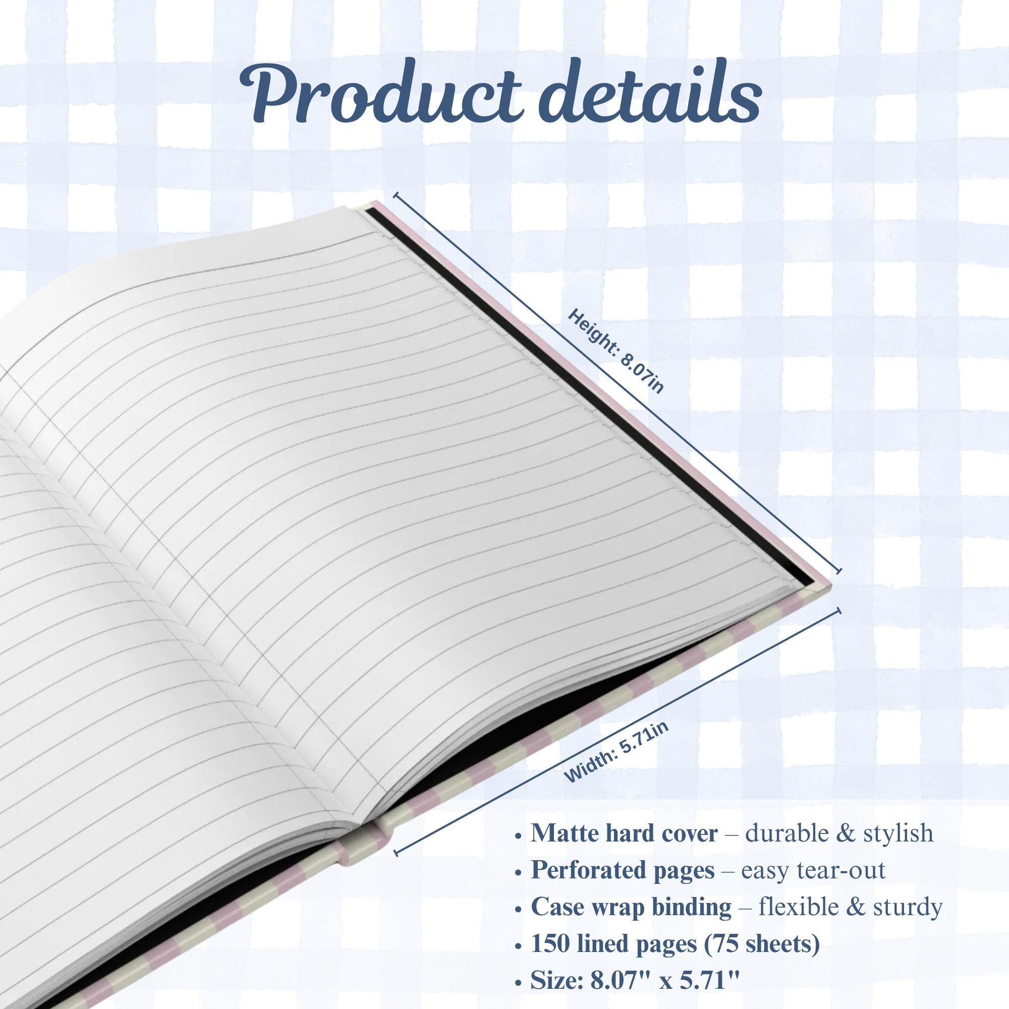 Personalized Journal, French Blue Toile Notebook, Custom Color Diary ...