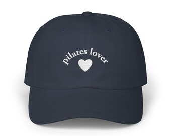 Pilates lover cap, embroidered workout baseball hat for women, mindful movement accessory, gift for instructor, minimalist cotton sun hat