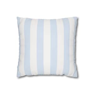 Light Blue and White Striped  Throw Pillowcover Coastal Nautical Throw Pillow Cover Beach House Nursery Decor
