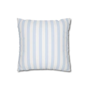 Blue and White Striped Throw Pillow Cover Classic Preppy Coastal Cushion Neutral Fall Pillow Cozy Farmhouse Shabby Chic Autumn Nursery Decor