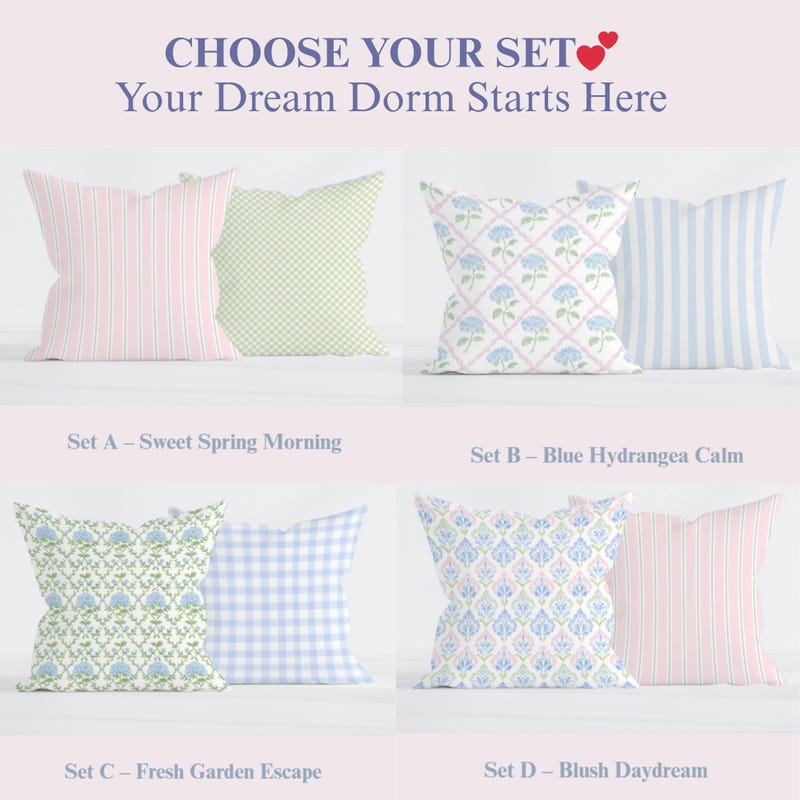 Preppy Dorm Pillows Green - Etsy