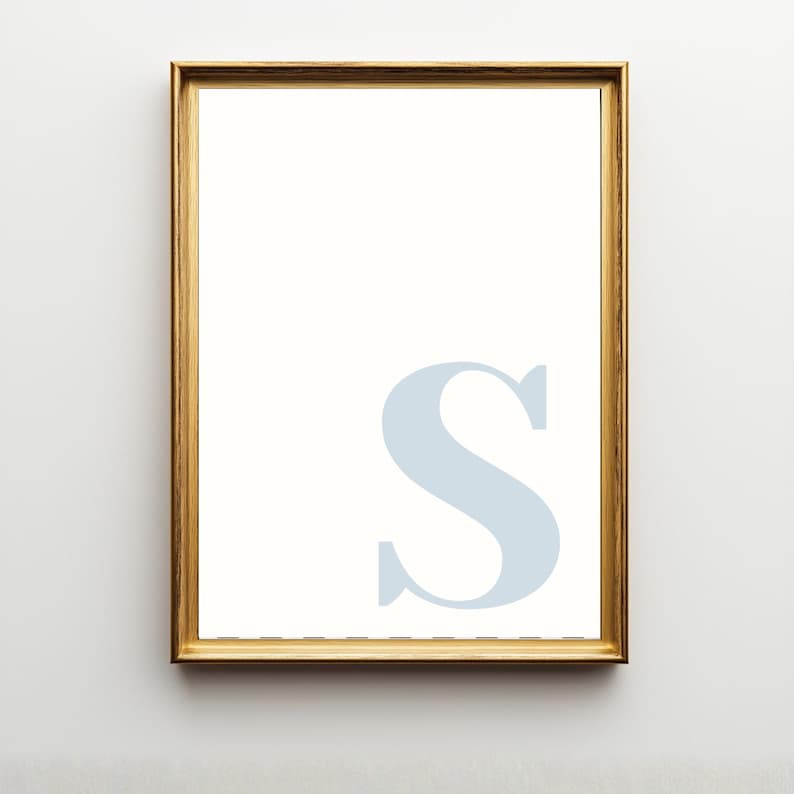 Pôster para quarto de estudante, arte de parede personalizada com iniciais, decoração universitária estilo preppy, impressão com monograma personalizado, presente para universitária imagem 11