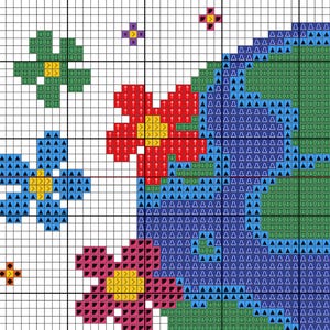 Colour symbol chart sample.