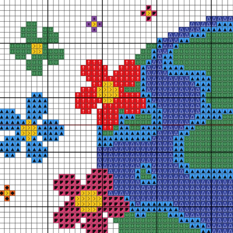 Colour symbol chart sample.