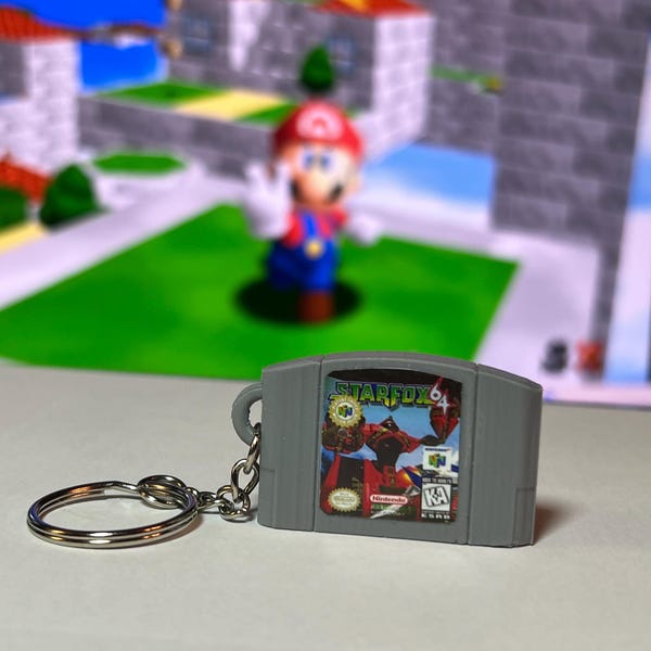 Starfox N64 Inspired Cartridge Keychain