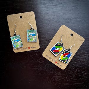Custom Playing Card Earrings