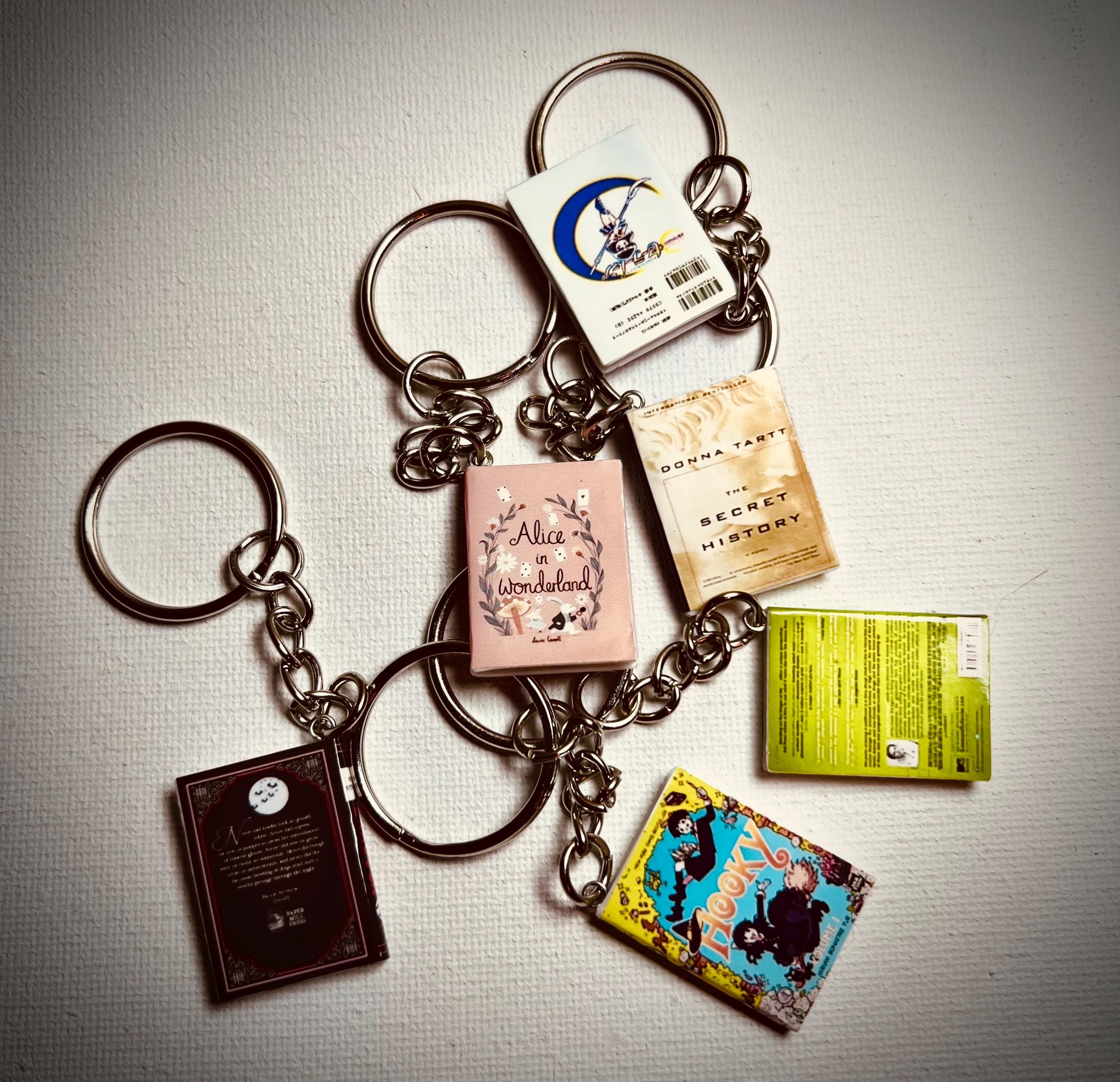Mini Book Keychains - Etsy